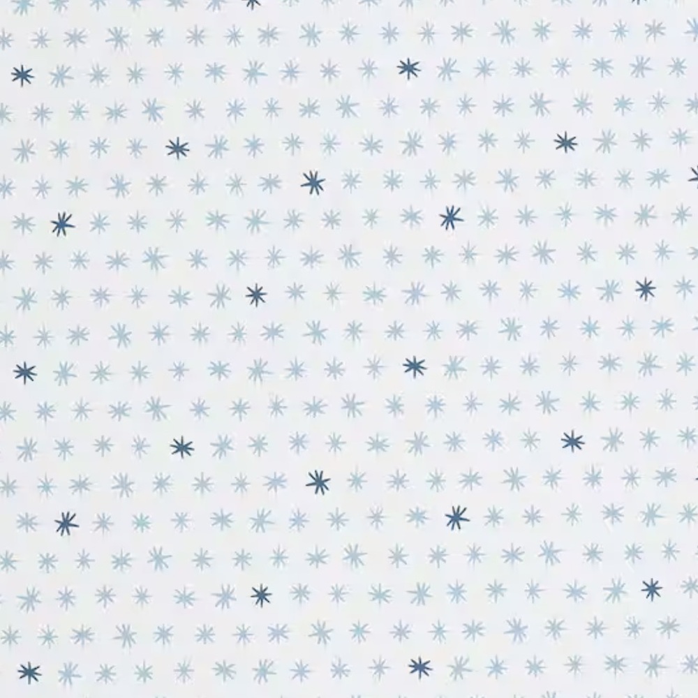 New! Custom Made Ditsy Stars Blue Wallpaper Roll, Covers 52-60 sq. ft.